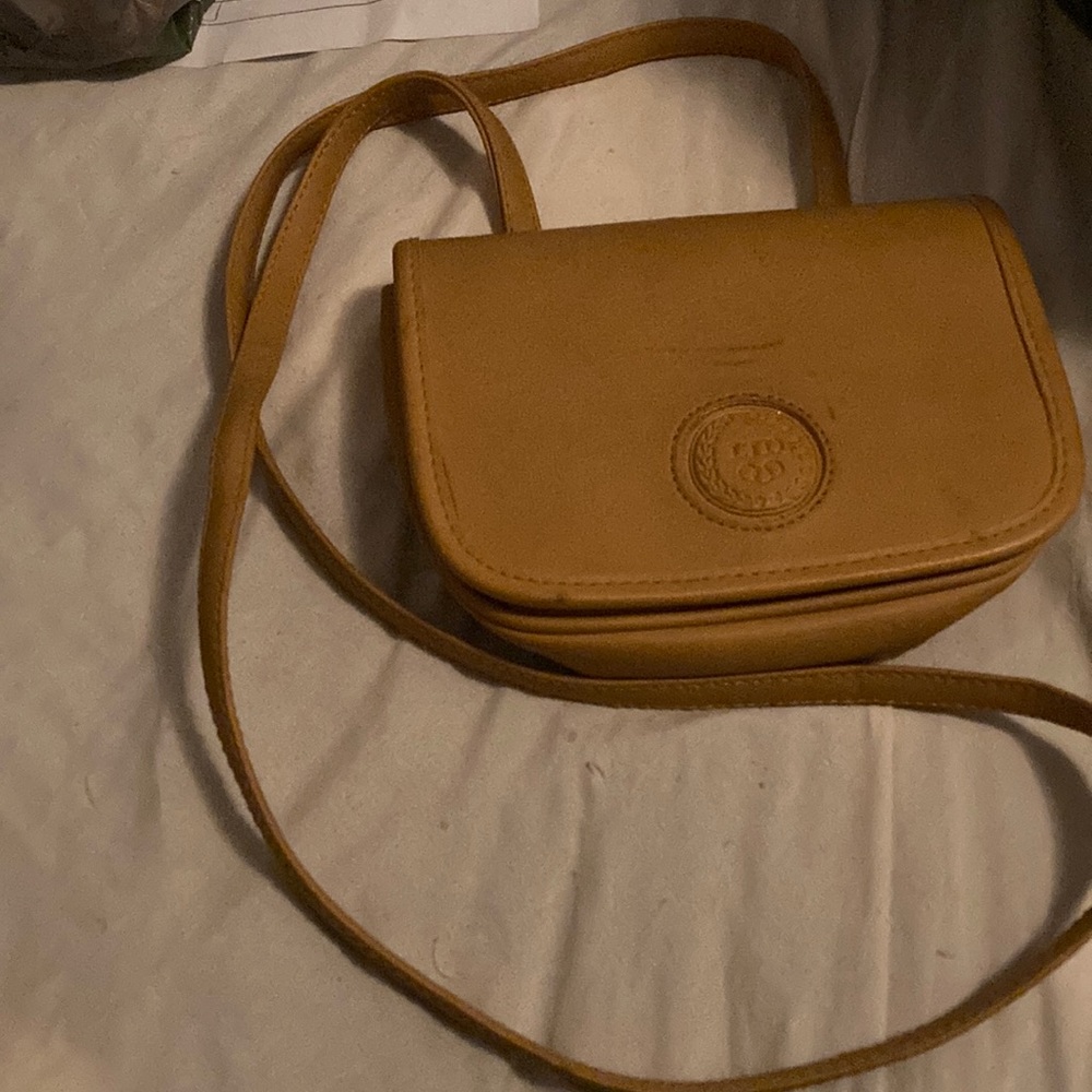 NWOT Tan Leather Crossbody Bag